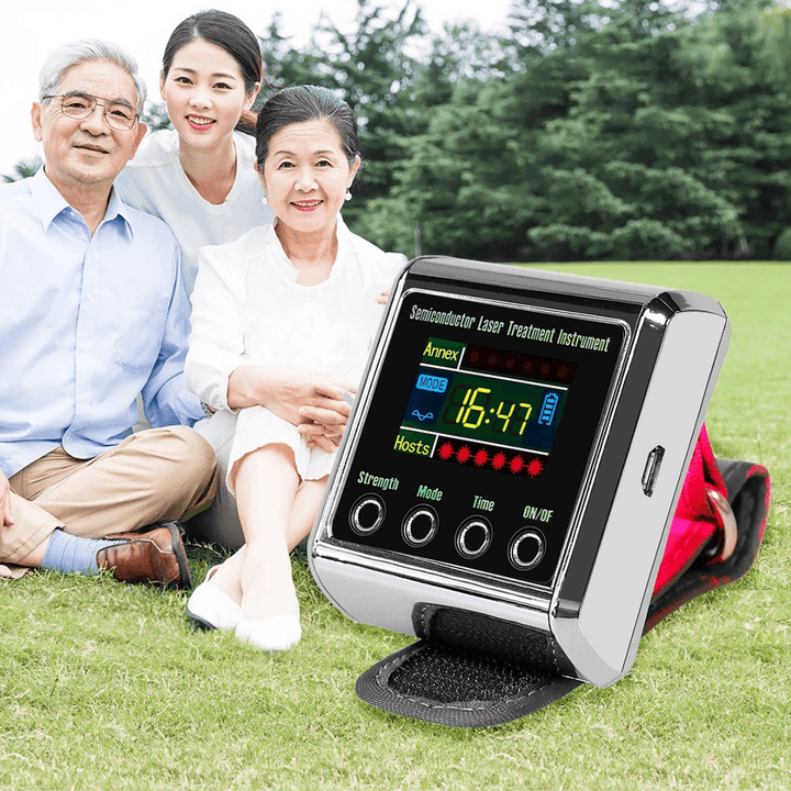 Laser Wrist Therapy Machine Low Frequency Diabetes Hypertension Cholesterol Treatment Diode LLLT Watch Laser Therapy Machine - MRSLM