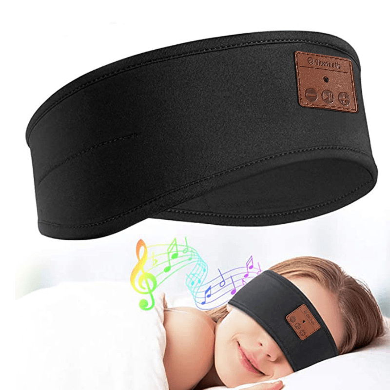 Music Headband Cover Eyes Sleep Goggles Removable and Washable Bluetooth 5.0 Call Sports Headscarf - MRSLM