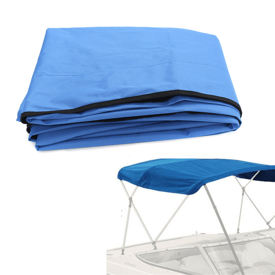 Waterproof Boat Replacement Canvas 600D Polyester Tent Top Cloth with Zipper Pockets No Frame - MRSLM
