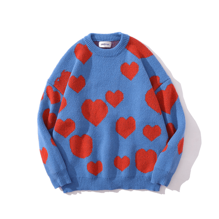 Heart Full Jacquard Sweater Men - MRSLM