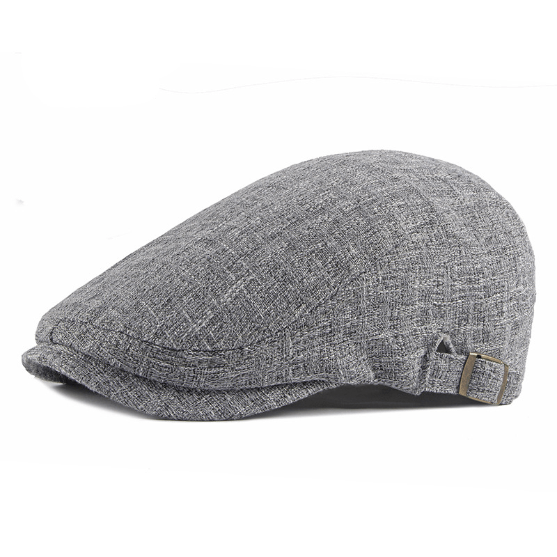 New Style Hat British Retro Cotton and Linen Beret Casual - MRSLM