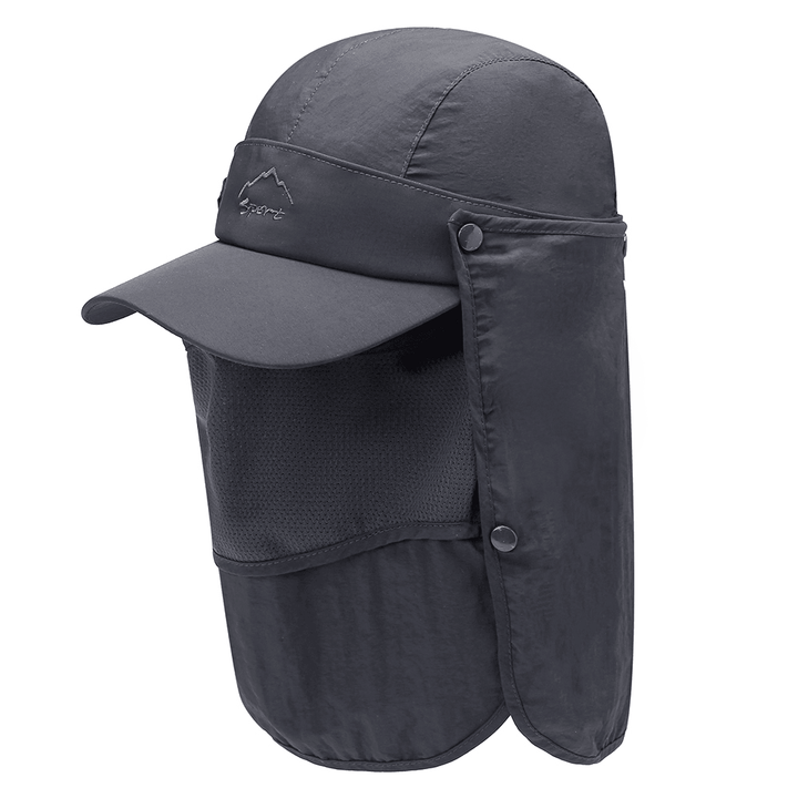 Collrown Sun Protection Cover Face Visor Outdoor Fishing Hat Summer Quick-Drying Cap Breathable Hat Baseball Cap - MRSLM