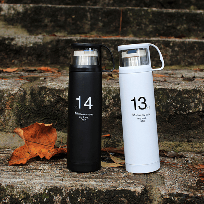 1314 Lovers Cup Stainless Steel Vacuum Flask Thermos Cup Portable Travel Mug - MRSLM
