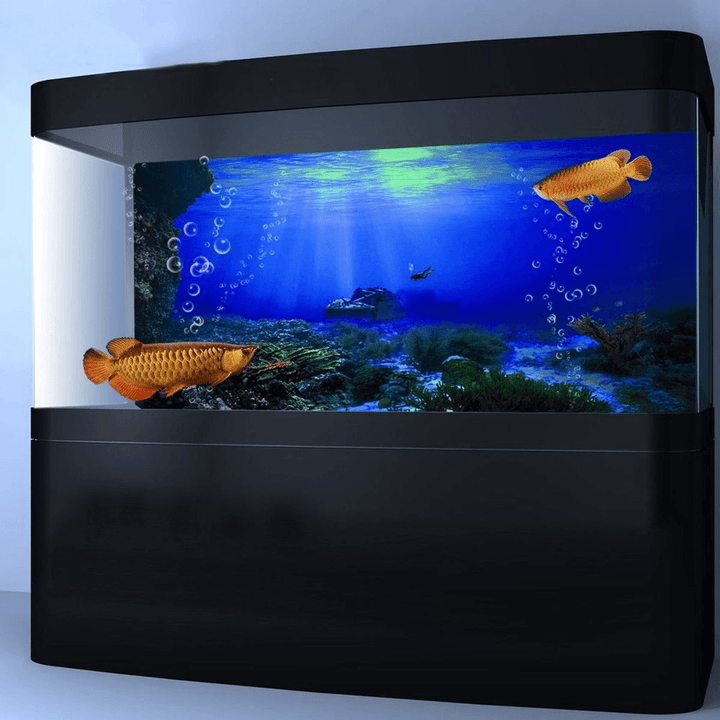 Seabed Wreck PVC Aquarium HD Background Poster Fish Tank Decorations Landscape - MRSLM