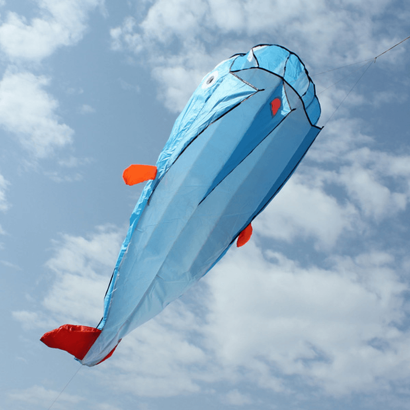 3D Huge Soft Parafoil Blue Dolphin Kite Outdoor Sport Entertainment Kite Frameless - MRSLM