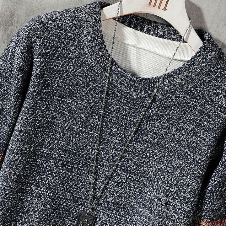 Casual All-Match Loose Color-Blocking plus Size Sweater - MRSLM