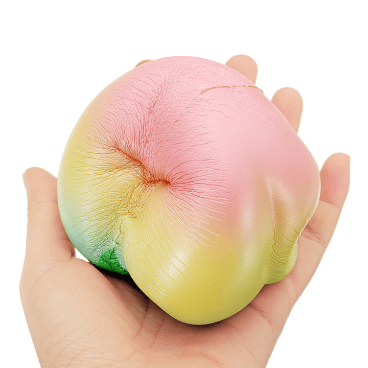 IKUURANI Rainbow Peach Squishy 10.5*9CM Licensed Slow Rising with Packaging Collection Gift Soft Toy - MRSLM