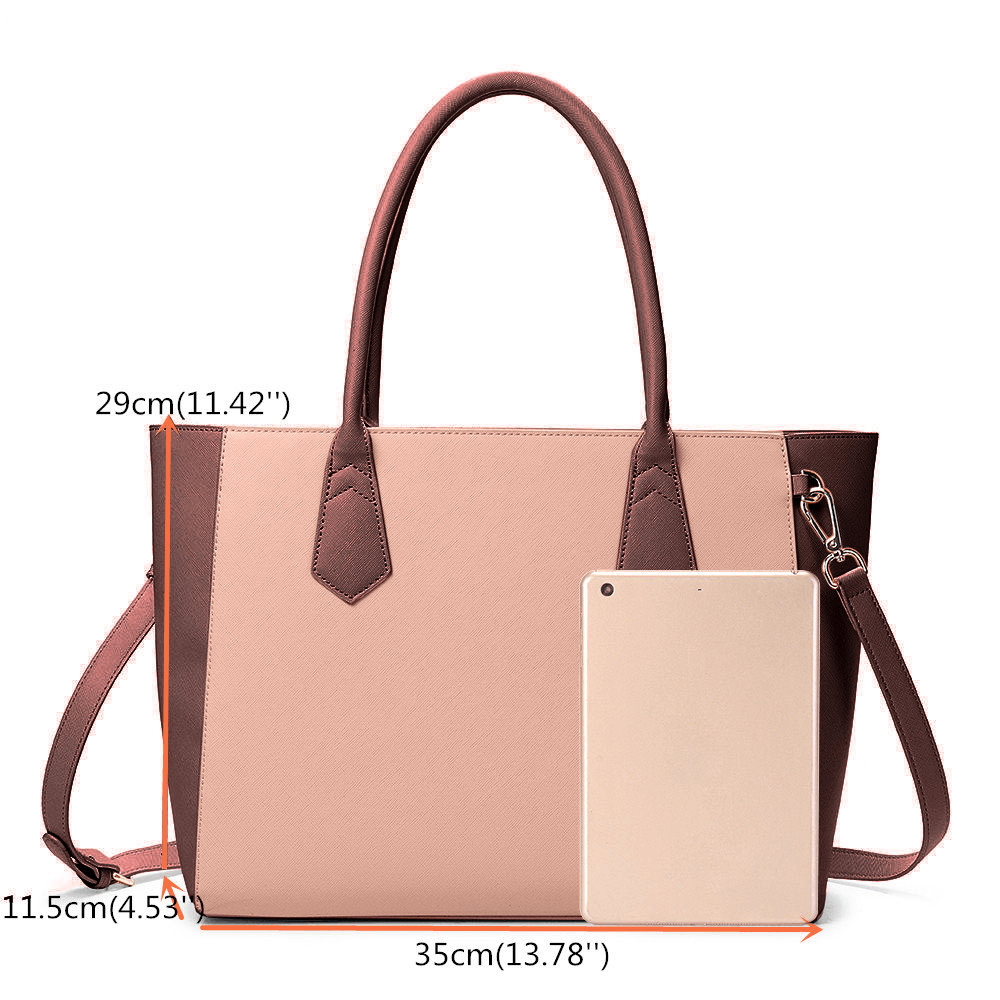 Women Fashion Casual Shopping Multifunction Patchwork Shoulder Bag Handbag - MRSLM