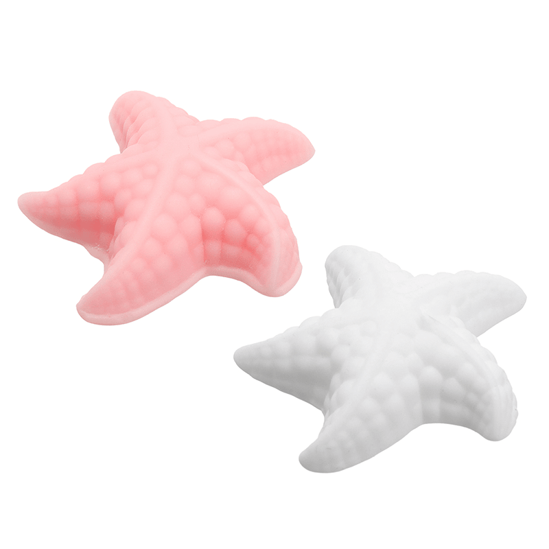 Pink White Starfish Mochi Squishy Squeeze Healing Toy Kawaii Collection Stress Reliever Gift Decor - MRSLM