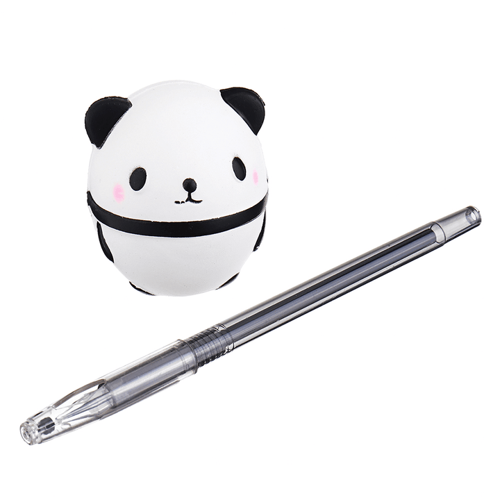 6PCS Squishy Pen Cap Wholesale Panda Dinosaur Unicorn Cake Animal Slow Rising Jumbo with Pen Stress Relief Toys Gift - MRSLM