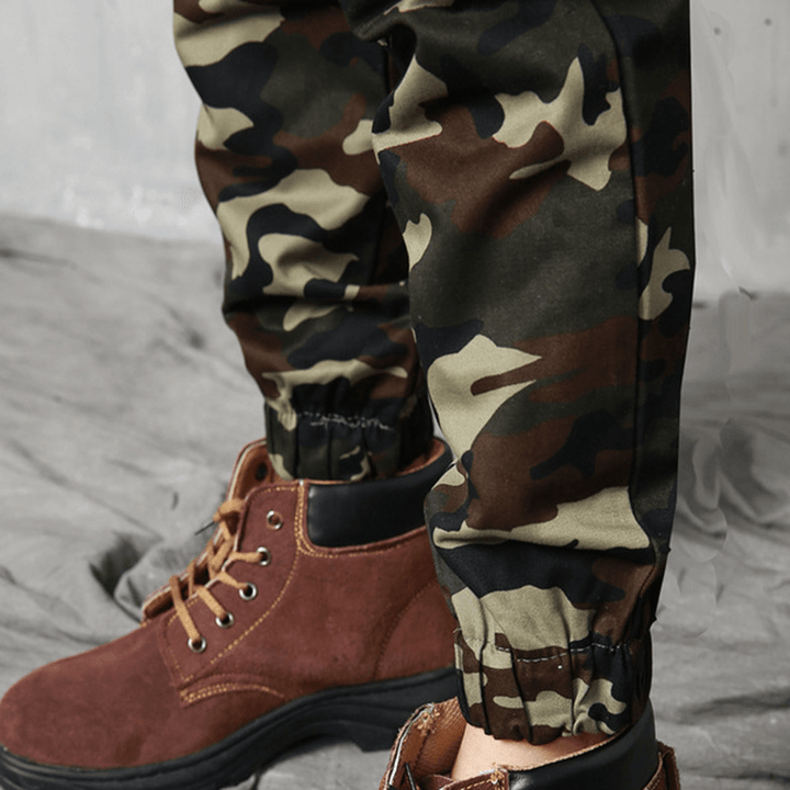 Plus Size Camouflage Outdoor Casual Pants Fashion Haren Beam Feet Trousers - MRSLM