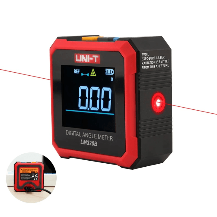 UNI-T LM320B Dual Laser Digital Protractor 4*90° Inclinometer 4-Sided Magnetic Bottom Angle Gauge Level Meter Measuring Tools - MRSLM