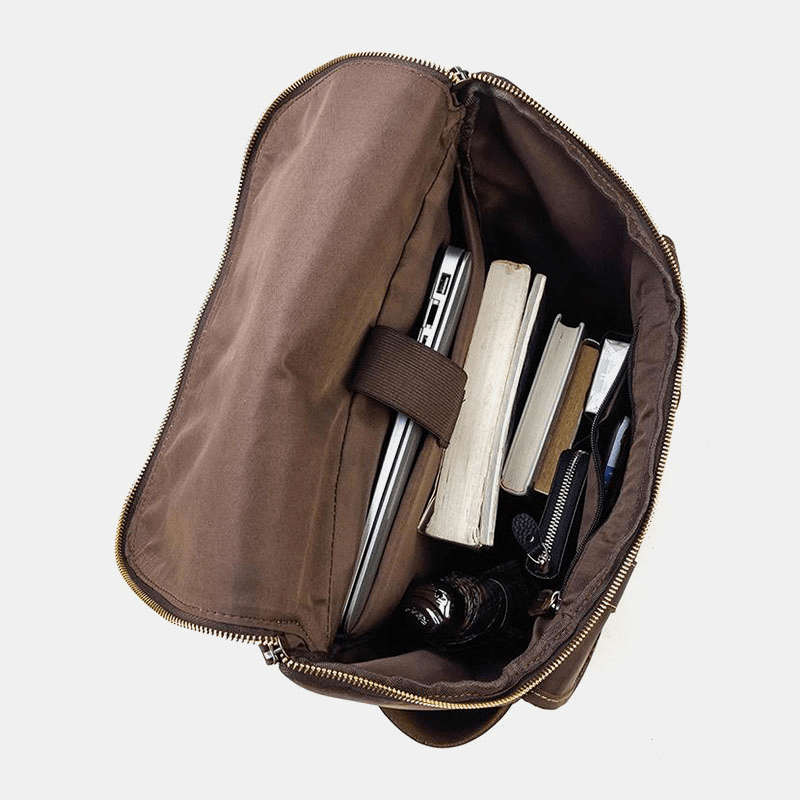 Men Vintage Multi-Pocket Anti-Theft 15.6 Inch Laptop Backpack - MRSLM