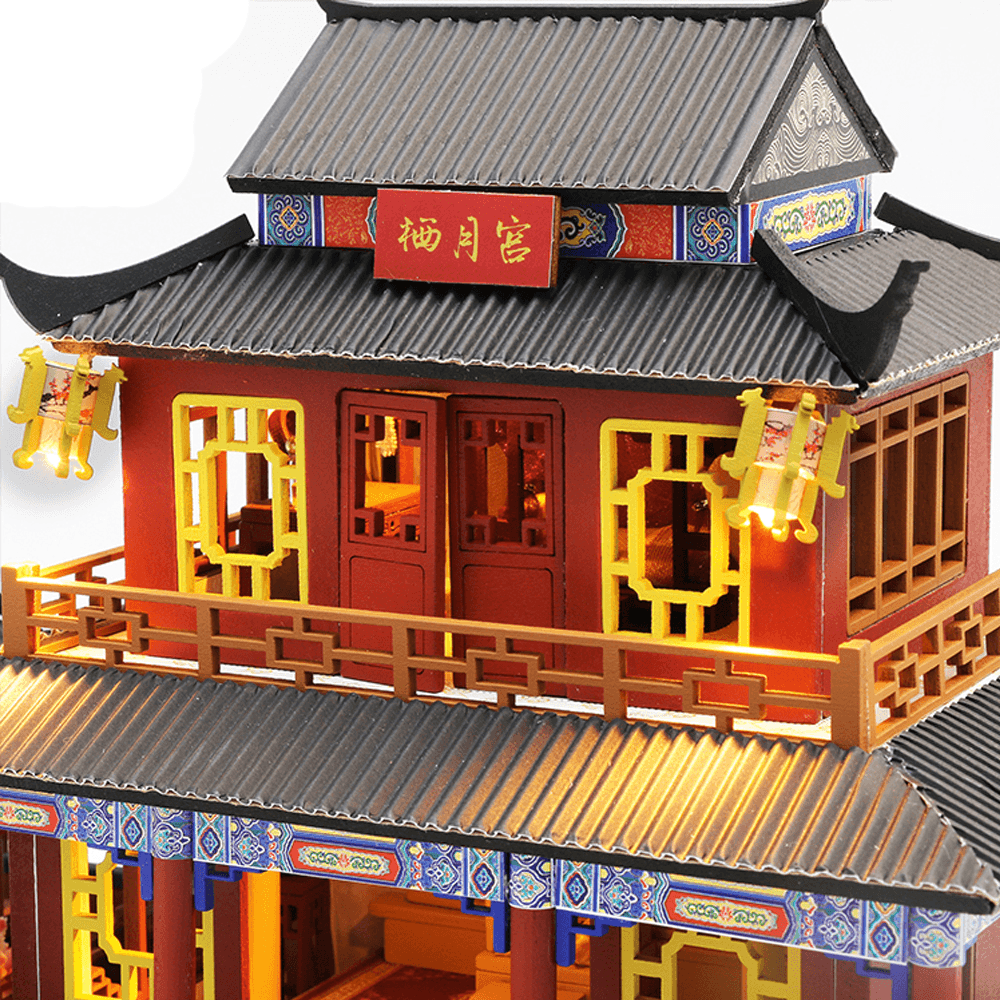 Hongda M909Z DIY Cabin Sansheng III Hand-Assembled Doll House Model Toy - MRSLM