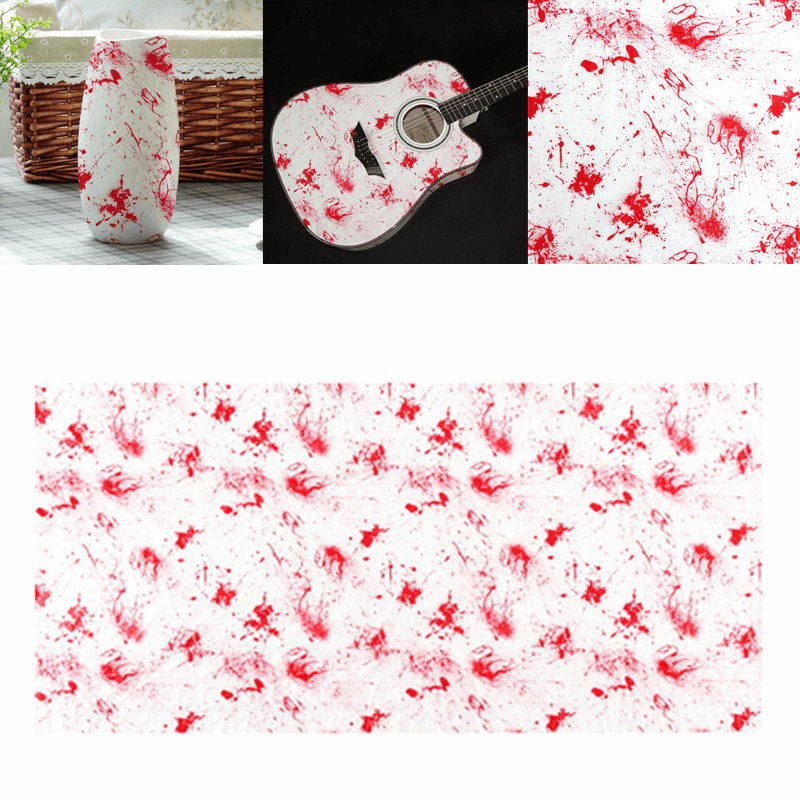 0.5 X 1M/2M Water Transfer Printing Film Hydrographics Bloodstain Red Decorations - MRSLM