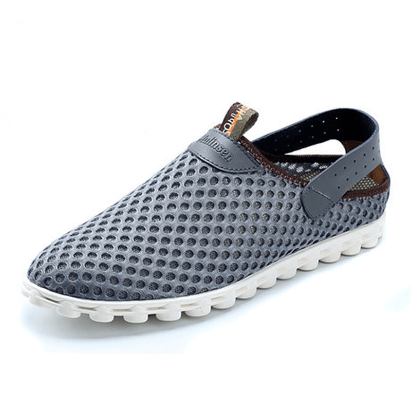 US Size 6.5-11 Breathable Mesh Athletic Shoes Slip on Outdoor Sport Sneaker Shoes - MRSLM