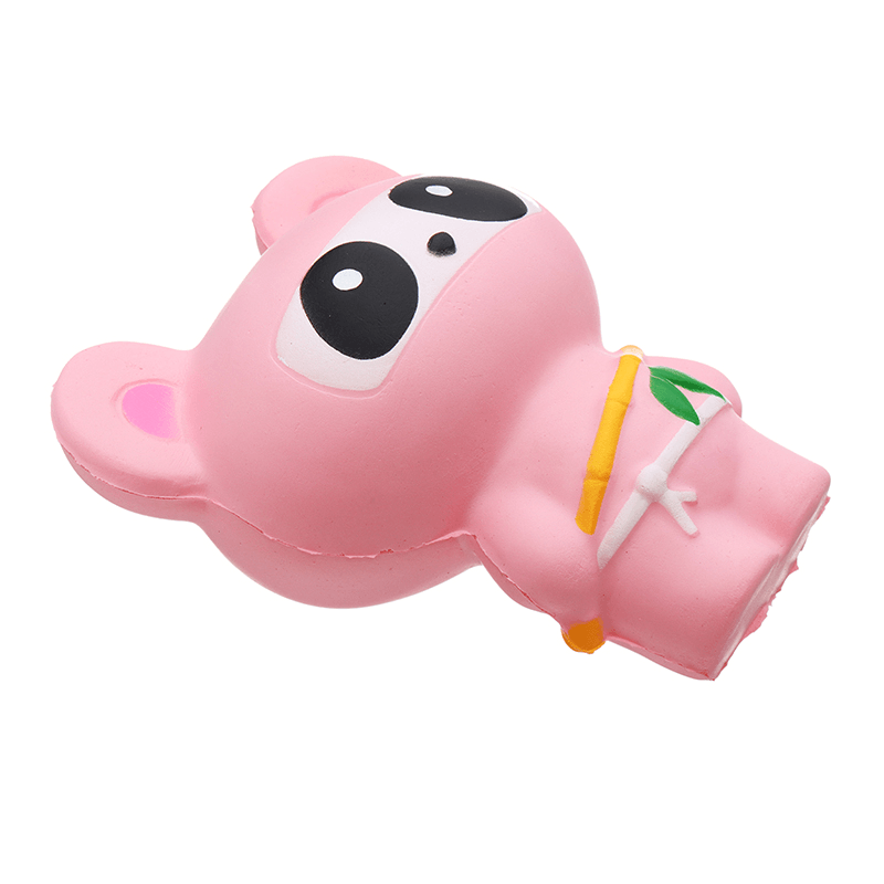 Pink Bear Squishy Panda Ninja Suit Soft Toy 13.5Cm Slow Rising Bag with Packaging Gift - MRSLM