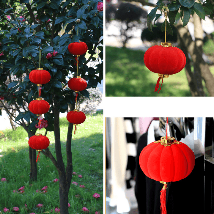 16 Pcs Chinese Red Lantern New Year Decoration Chinese Spring Festival Lanterns Decorations - MRSLM