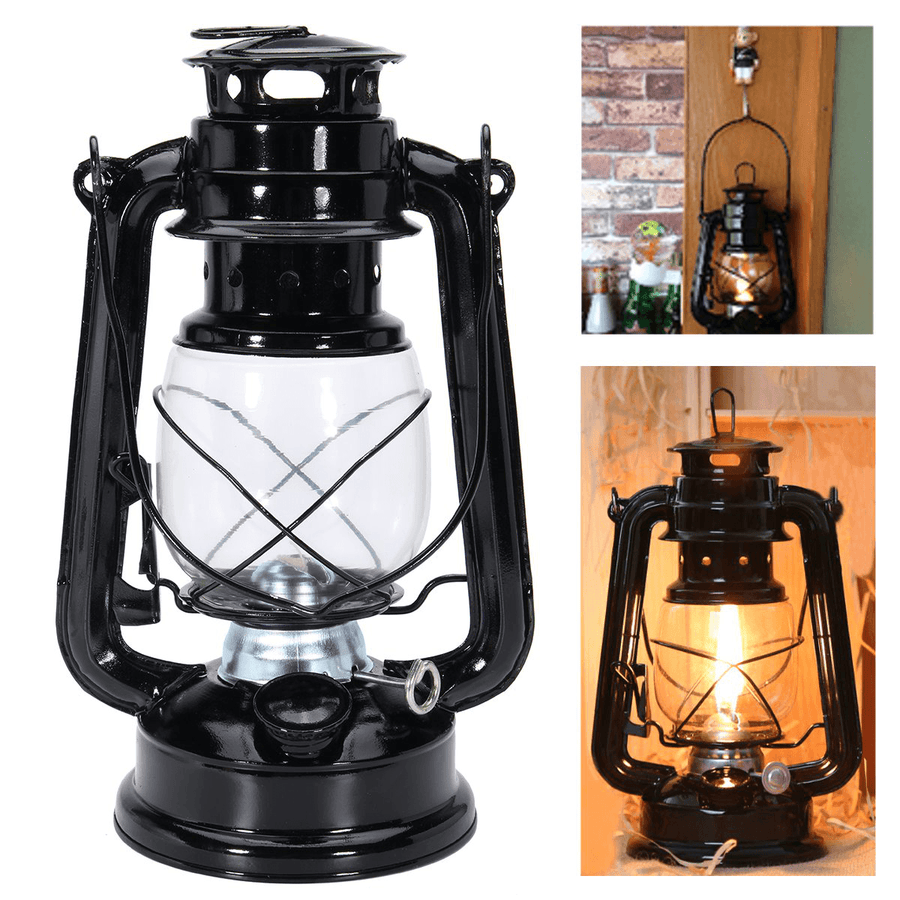 Ipree® Retro Oil Lantern Outdoor Garden Camp Kerosene Paraffin Portable Hanging Lamp - MRSLM