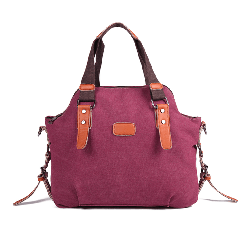 Women Canvas Casual Vintage Large Capacity Canvas Handbag Shoulder Bag Crossbody Bags - MRSLM