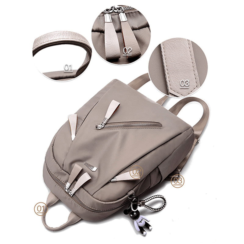 Women Casual Large Capacity Oxford Waterproof Backpack Multi-Function Shoulder Bag - MRSLM