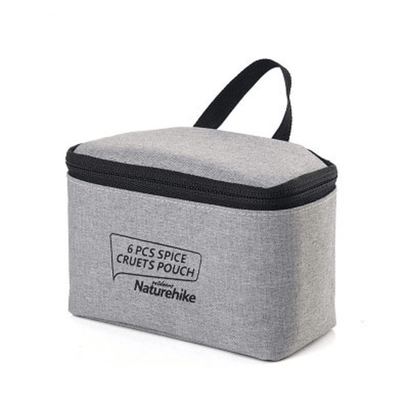 Naturehike NH17T011-P 8Pcs/Set Seasoning Box Spice Jar Cruets Pouch Picnic BBQ Condiment Flavouring Tool Kit Storage Bag Outdoor Camping - MRSLM