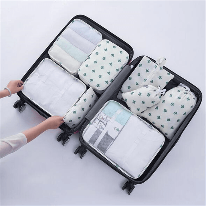 8PCS Travel Luggage Organizer Set Storage Pouches Suitcase Packing Bags - MRSLM