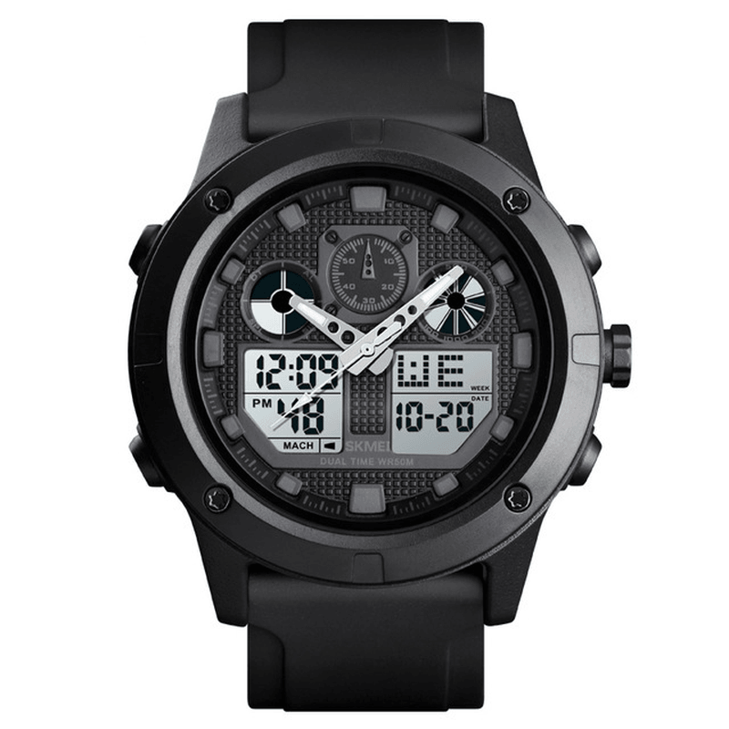 SKMEI 1514 Outdoor Sports 50M Waterproof Chronograph Stopwatch Digital Watch Men Watch - MRSLM