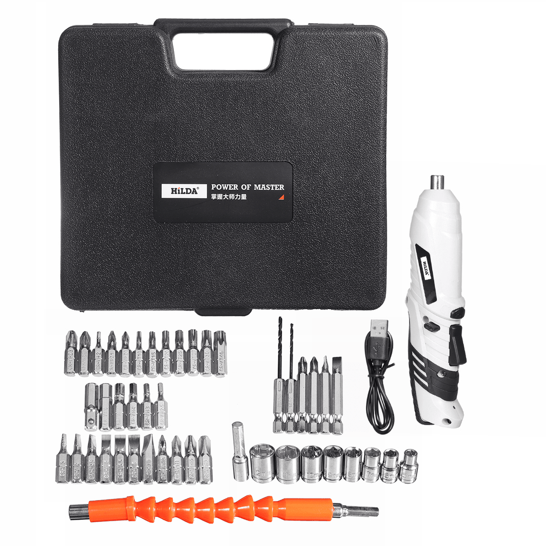 47 in 1 Rechargeable Wireless Cordless Electric Screwdriver Drill Kit Power Tool Home Improvement DIY Project - MRSLM