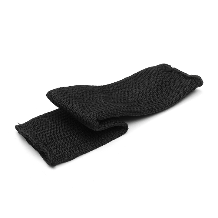1Pair 35Cm Outdoor Camping Arm Sleeves Stainless Steel Wire Safety Work Anti-Slash Cut Static Resistance Protective Arm Sleeves - MRSLM
