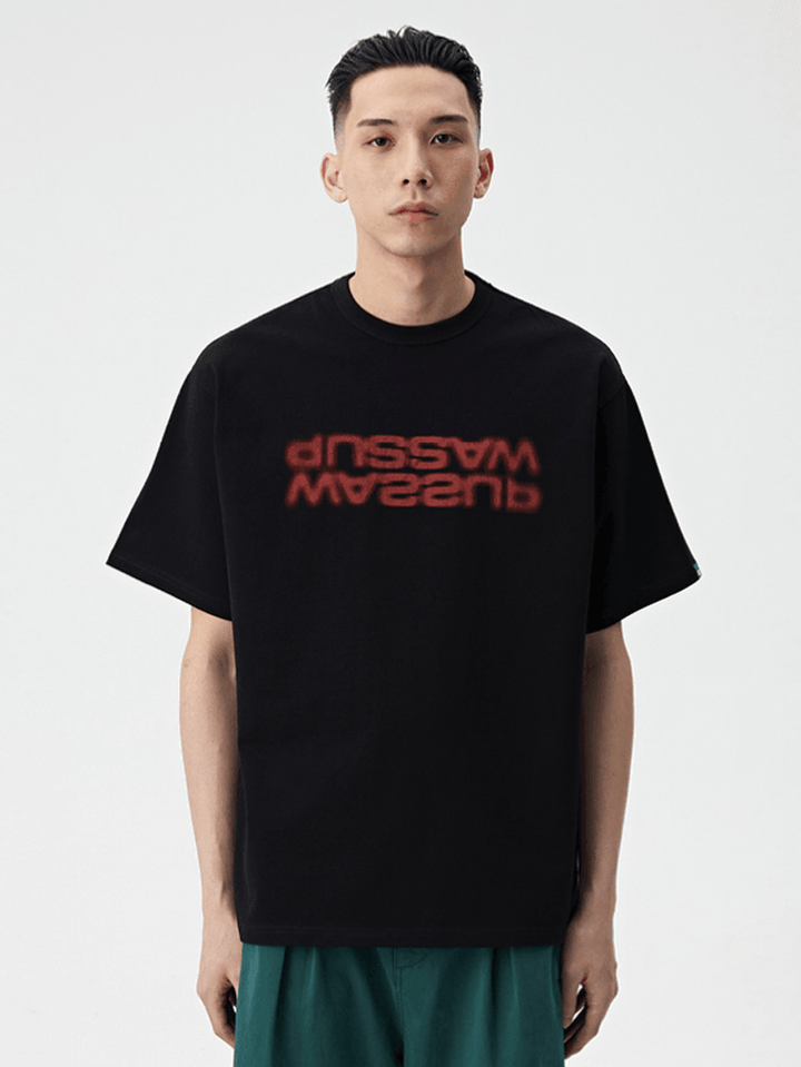 Men'S Short-Sleeved T-Shirt Summer New Phantom Logo round Neck Casual Loose Female Official Flagship Store - MRSLM