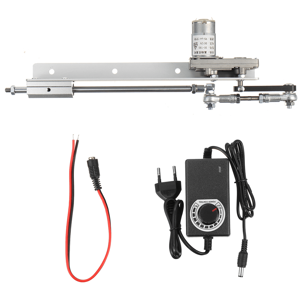 Machifit DC 24V 45/100/120RPM Telescopic Linear Actuator Adjustable Reciprocating Telescopic Gear Motor with 2-8/3-15CM Speed Controller Stroke - MRSLM