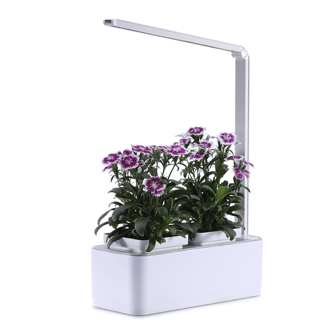 8W Intelligent Automatic Watering Pot LED Soilless Hydroponic Flower Pot Indoor Plant Growth Lamp Home Decoration - MRSLM