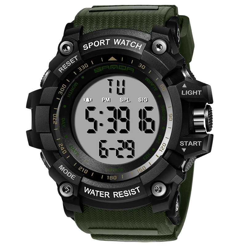 SANDA 359 Digital Watch Military Multifunction Stoptwatch Waterproof Student Men Watch - MRSLM