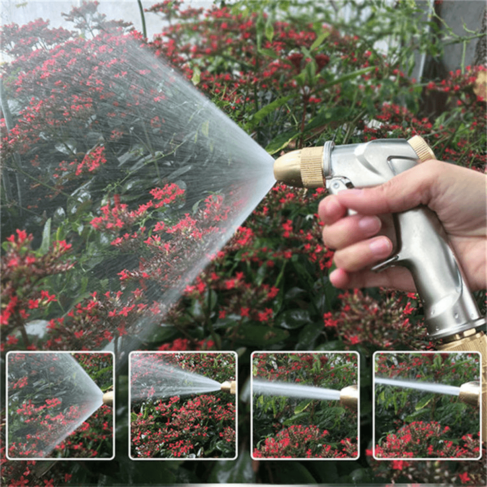 Expandable Garden Telescopic Magic Hose Plastic Car Wash Hose Metal Sprayer Outdoor Garden Watering Pipe - MRSLM