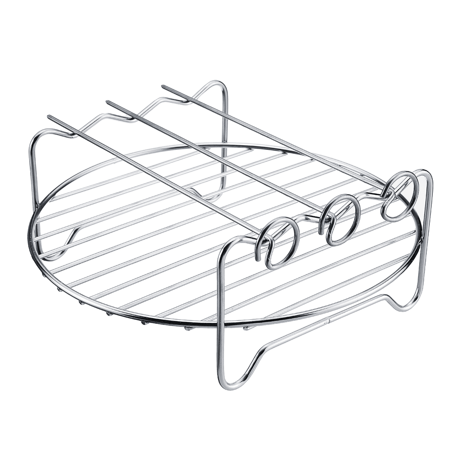 6Pcs 9 Inch Non-Stick Air Fryer Accessories Set Cake Pizza BBQ Roast Baking Tools for 5.3-6.8QT Air Fryer - MRSLM