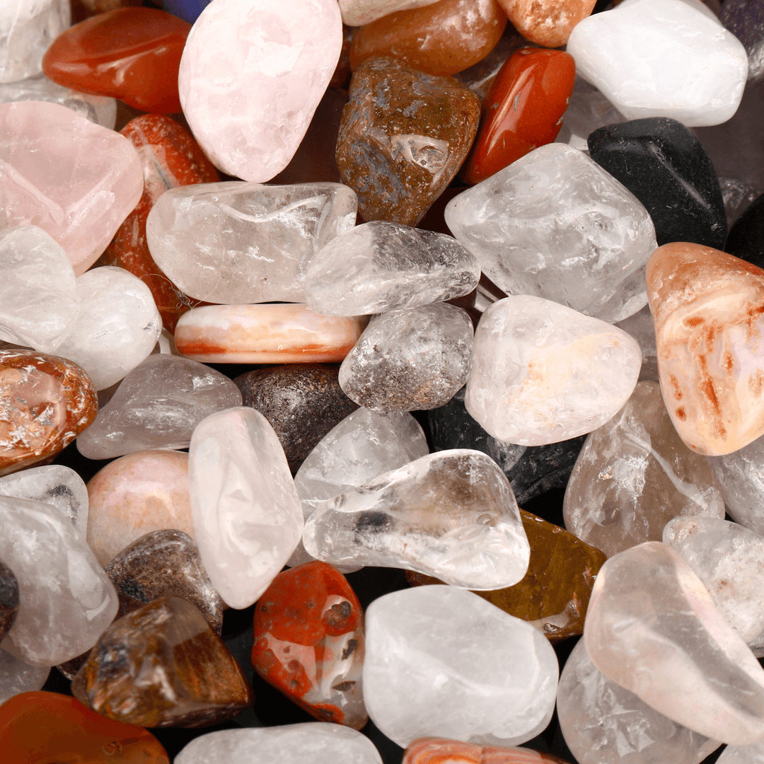1000G Natural Quartz Crystals Bulk Mixed Agate Gemstones Healing Tumbled Stone - MRSLM