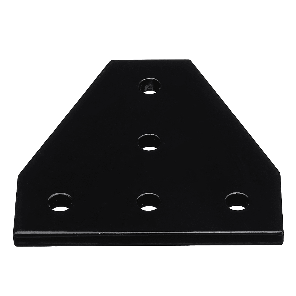 Machifit Black 5 Holes Aluminum Profile Corner Bracket 90 Degree L Type outside Tee Joint Plate for 20Mm 2020 Aluminum Profile - MRSLM