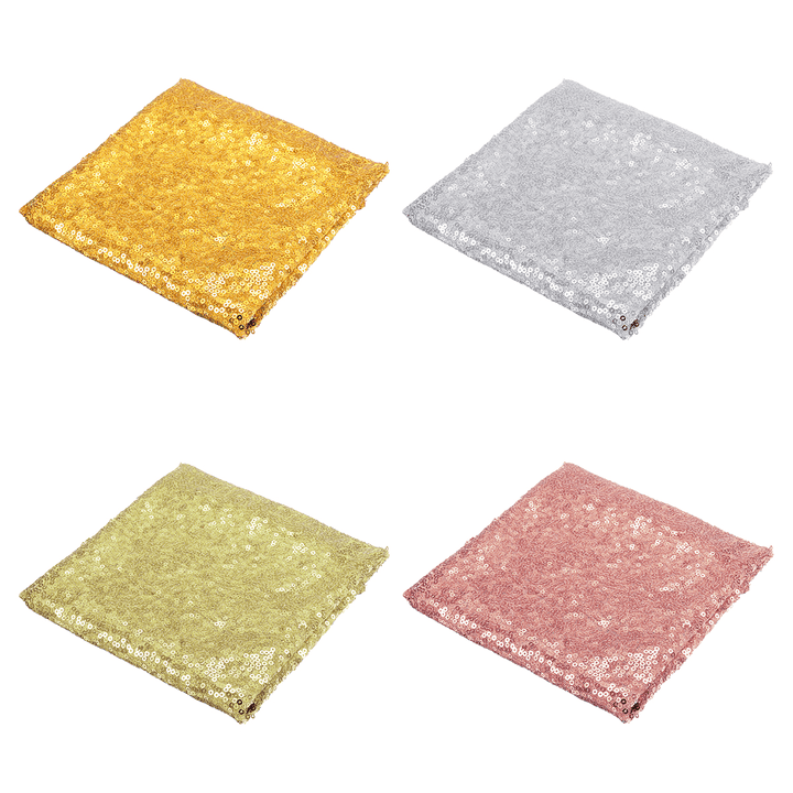 51''X20'' Gold Rose Sparkly Sequin Tablecloth Cover Banquet Wedding Party Decor - MRSLM