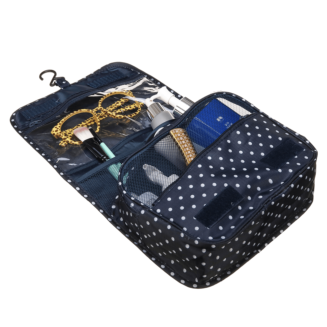 Travel Cosmetic Storage Makeup Bag Folding Hanging Wash Organizer Pouch Toiletry - MRSLM