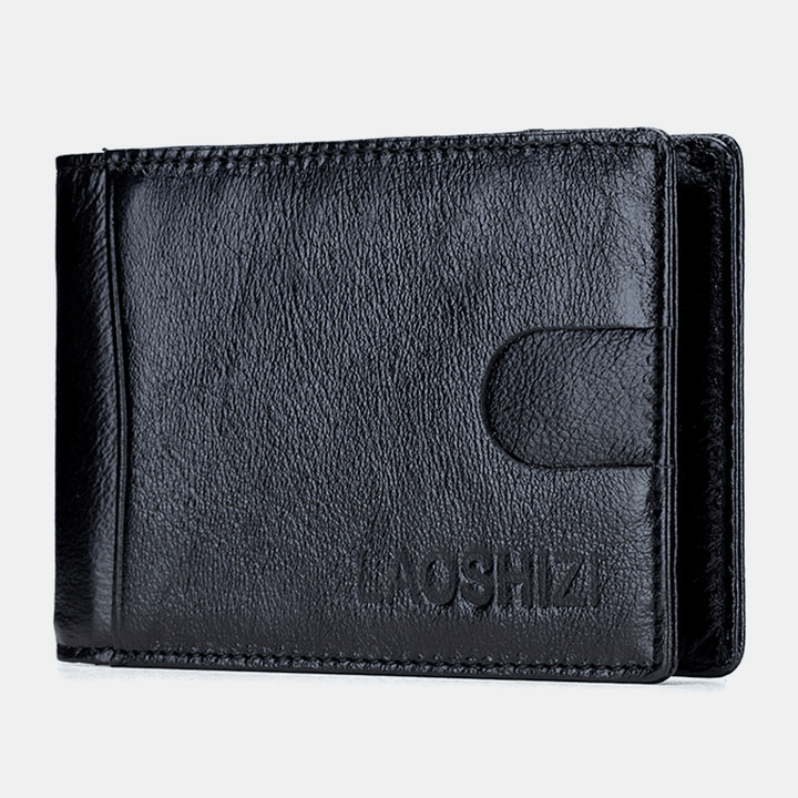Men Genuine Leather Vinatage Thin Wallet Card Holder - MRSLM