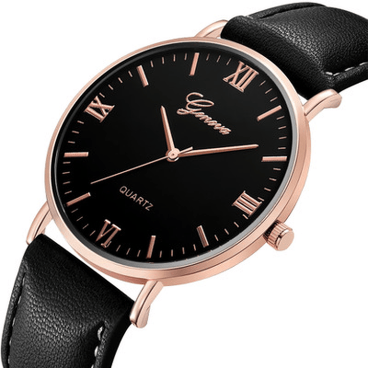 DEFFRUN XR3252 Simple Dial Design Leather Strap Casual Style Fashion Men Watch Quartz Watch - MRSLM