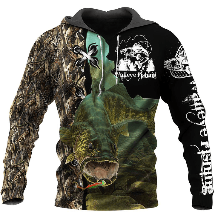 Fishing Enthusiasts Hoodie Digital Printing Outdoor Sports Loose Hoodie with Hood - MRSLM