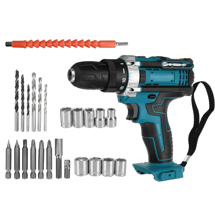 2000Rpm Impact Drill Driver Rechargeable Electric Screwdriver Portable Wood Metal Drilling Tool W/ 1Pc Battery - MRSLM