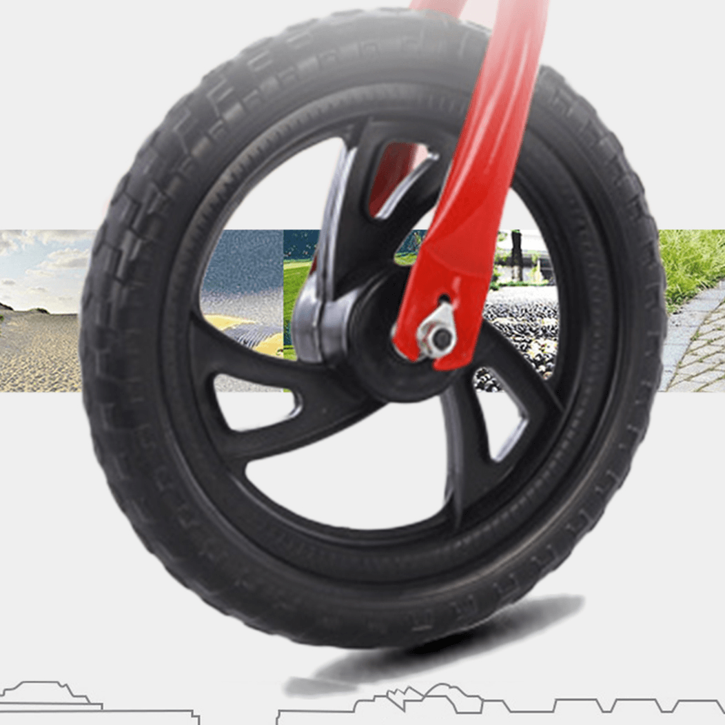 12Inch Kids No Pedal Non-Slip Safety Balance Bike for Aged 1-6 Children Toddler Bicycle with Foam Wheel Balance Training Toy Gift - MRSLM