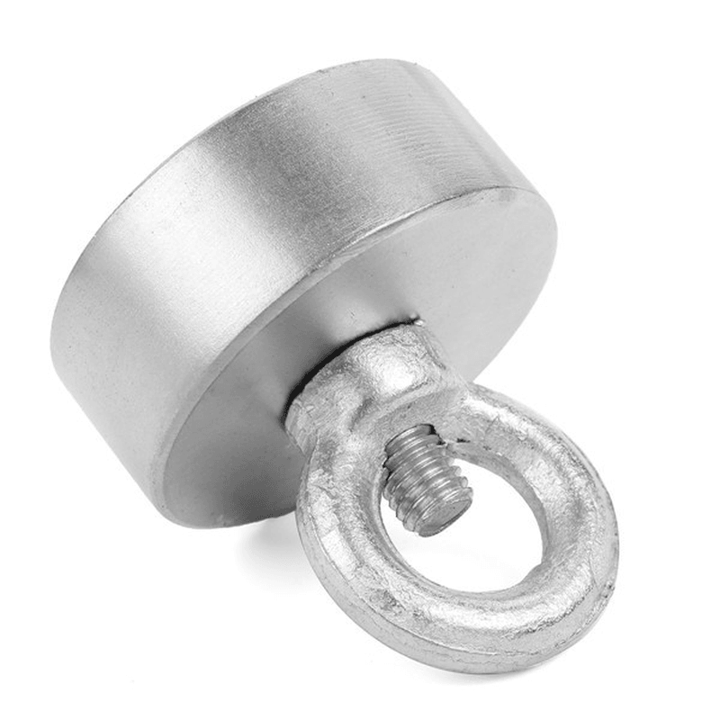 15Kg 50Mm Recovery Magnet 50Mmx20Mm Neodymium Magnet 304 Steel Ring with 10 Meters Rope - MRSLM