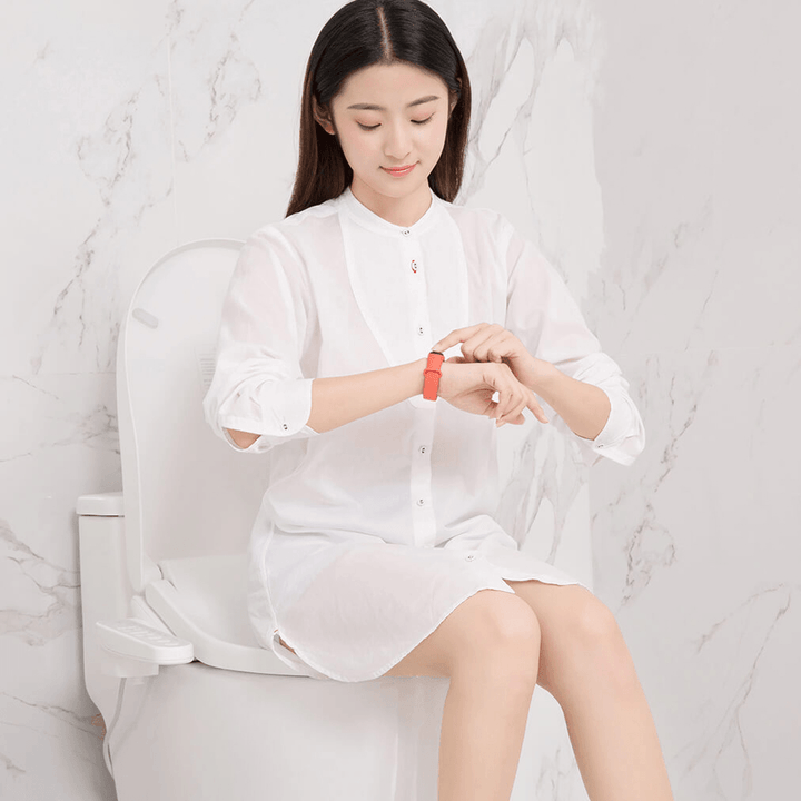 [ AI Version ] Tinymu Smart Toilet Cover Seat Temperature Adjustment APP Control with Interaction Mi Band 2/3 Identification With 8 Colors Light - MRSLM