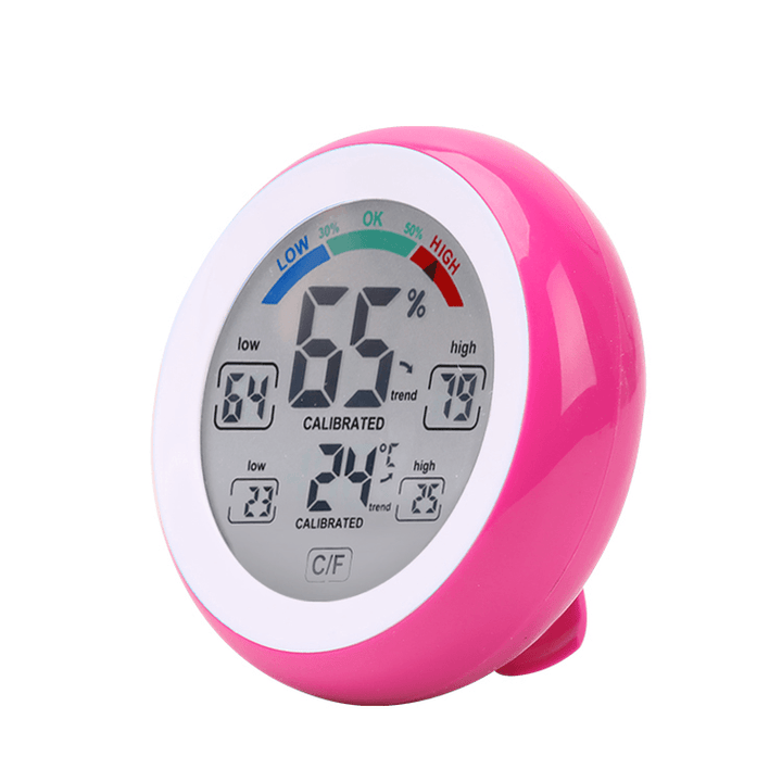 DANIU Multifunctional Digital Thermometer Hygrometer Temperature Humidity Meter Touch Screen Multicolor - MRSLM