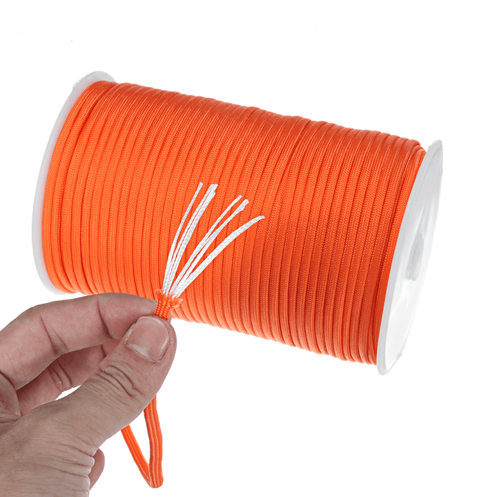 100M Outdoor Camping Tent Rope 9 Strand 550 Military Standard Parachute Rope Cord Lanyard for Hiking Camping - MRSLM