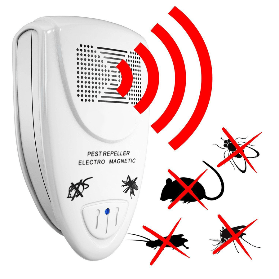 LP-04 Ultrasonic Pest Repeller Electronic Pests Control Repel Mouse Mosquitoes Roaches Killer - MRSLM